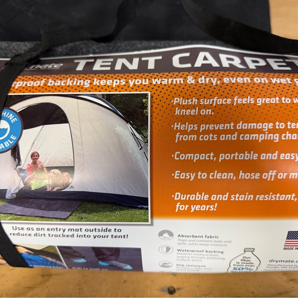 Tent Carpet with Waterproof Backing